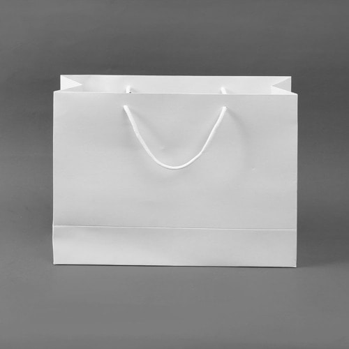 무지 가로형 쇼핑백(화이트)(40x30cm)종이쇼핑백