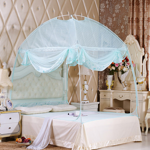유니룸 돔형 모기장(150x200cm)(블루) 침대모기장