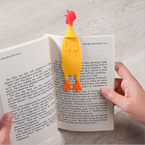 책이랑 꼬끼오 실리콘 책갈피 디자인 북마크