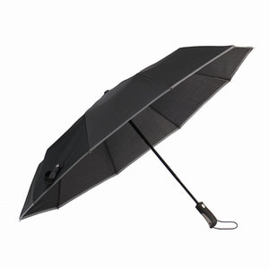 빛반사 방풍 완전자동 3단 우산(블랙)