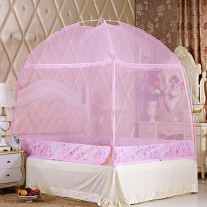 유니룸 돔형 모기장(180x200cm) (핑크) 침대모기장