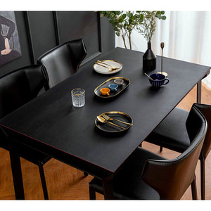 아멜린 양면 테이블 가죽매트(120x60cm) (블랙+레드)