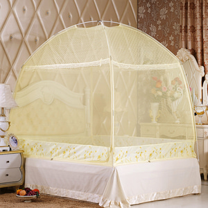 유니룸 돔형 모기장(180x200cm)(베이지) 침대모기장