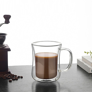 [로하티]벨르 이중유리컵 내열유리 홈카페 음료잔