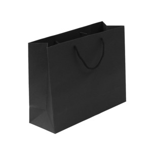 무지 가로형 쇼핑백(블랙)(40x30cm)종이쇼핑백