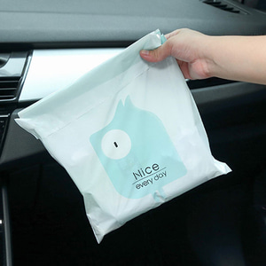 차량용 접착식 쓰레기봉투 15p(민트) 자동차비닐봉투