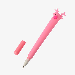 꽃사슴 디자인 볼펜(핑크) 꽃사슴 중성볼펜