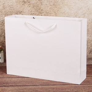 무지 가로형 쇼핑백(화이트)(43x32cm)종이쇼핑백