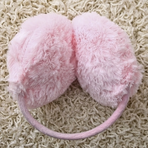 뽀송이 귀마개(핑크) 겨울용 털귀마개