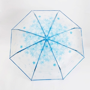 꽃비 투명우산 3단 접이식우산