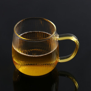 [로하티]링클라인 내열 유리컵(350ml) 음료수잔