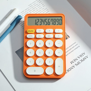 12자리 컬러팝 전자계산기(오렌지)사무실계산기