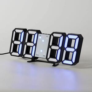 스마트 LED 리모컨 디지털 벽시계(블랙+블루)알람시계
